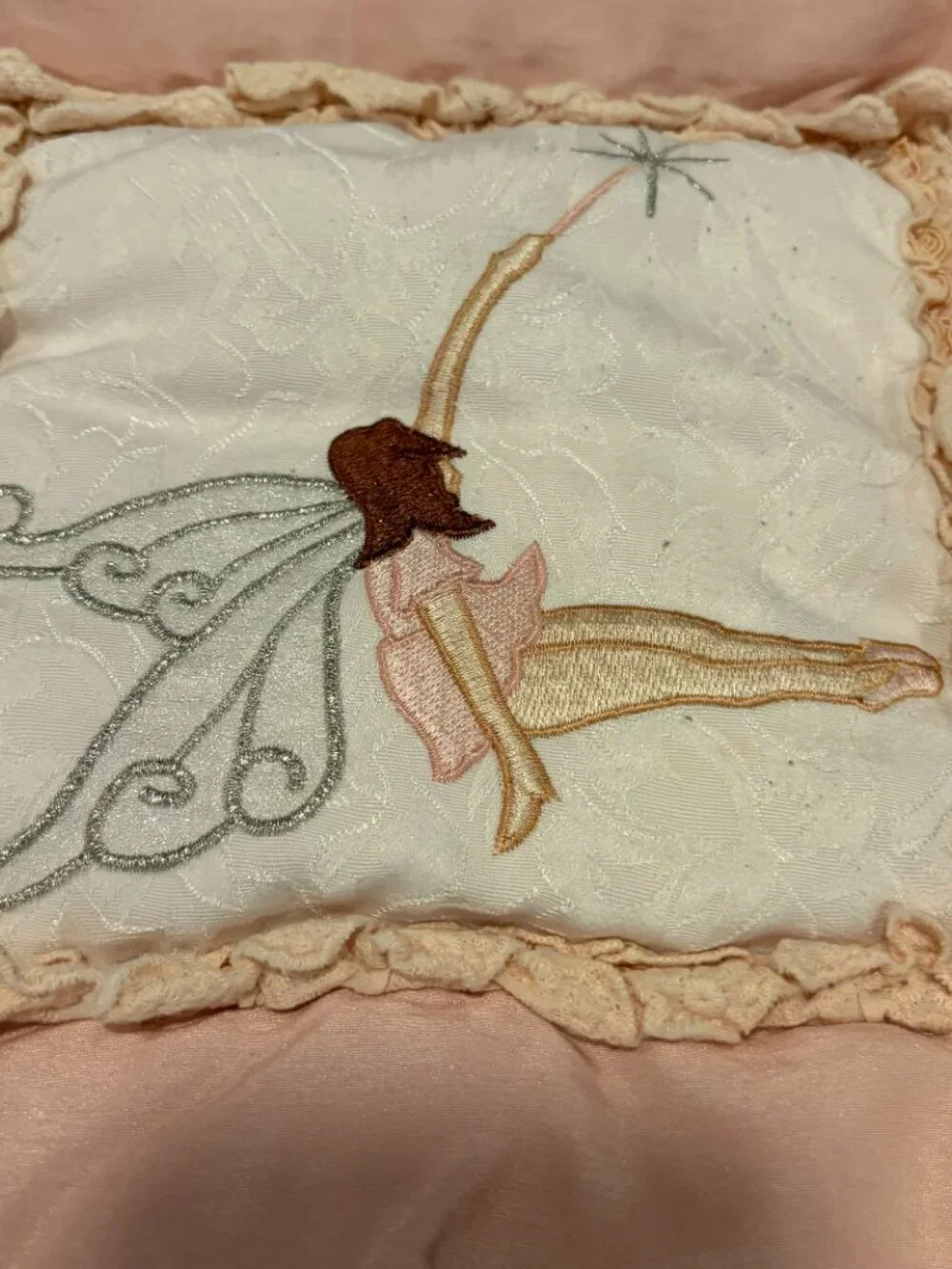 Vintage Jessica McClintock baby crib bedding quilt blanket set pink fairy Y2K